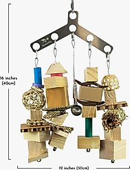 Beaktivity Boomerang Bird Toy Base, Natural, X-Large slide 2 of 3