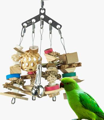 Show full view: Beaktivity Boomerang Bird Toy Base, Natural Medium Wood, Small slide 3 of 4