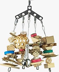 Beaktivity Boomerang Bird Toy Base, Natural Medium Wood, Small