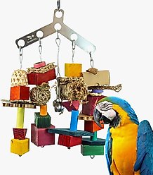 Beaktivity Boomerang Bird Toy Base, Multicolored Wood, X-Large slide 2 of 3