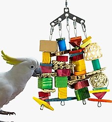 Beaktivity Boomerang Bird Toy Base, Multicolored Soft Wood, Medium slide 2 of 4