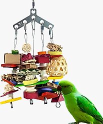 Beaktivity Boomerang Bird Toy Base, Multicolored Soft Wood, Small slide 2 of 3