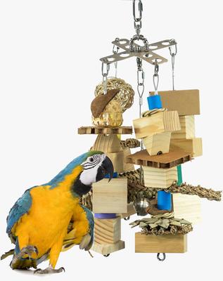 Show full view: Beaktivity Xcalibird Bird Toy Base, Natural Medium Wood, X-Large slide 4 of 5
