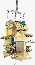 Beaktivity Xcalibird Bird Toy Base, Natural Medium Wood, X-Large