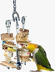 Beaktivity Xcalibird Bird Toy Base, Natural Medium Wood, Small slide 2 of 4