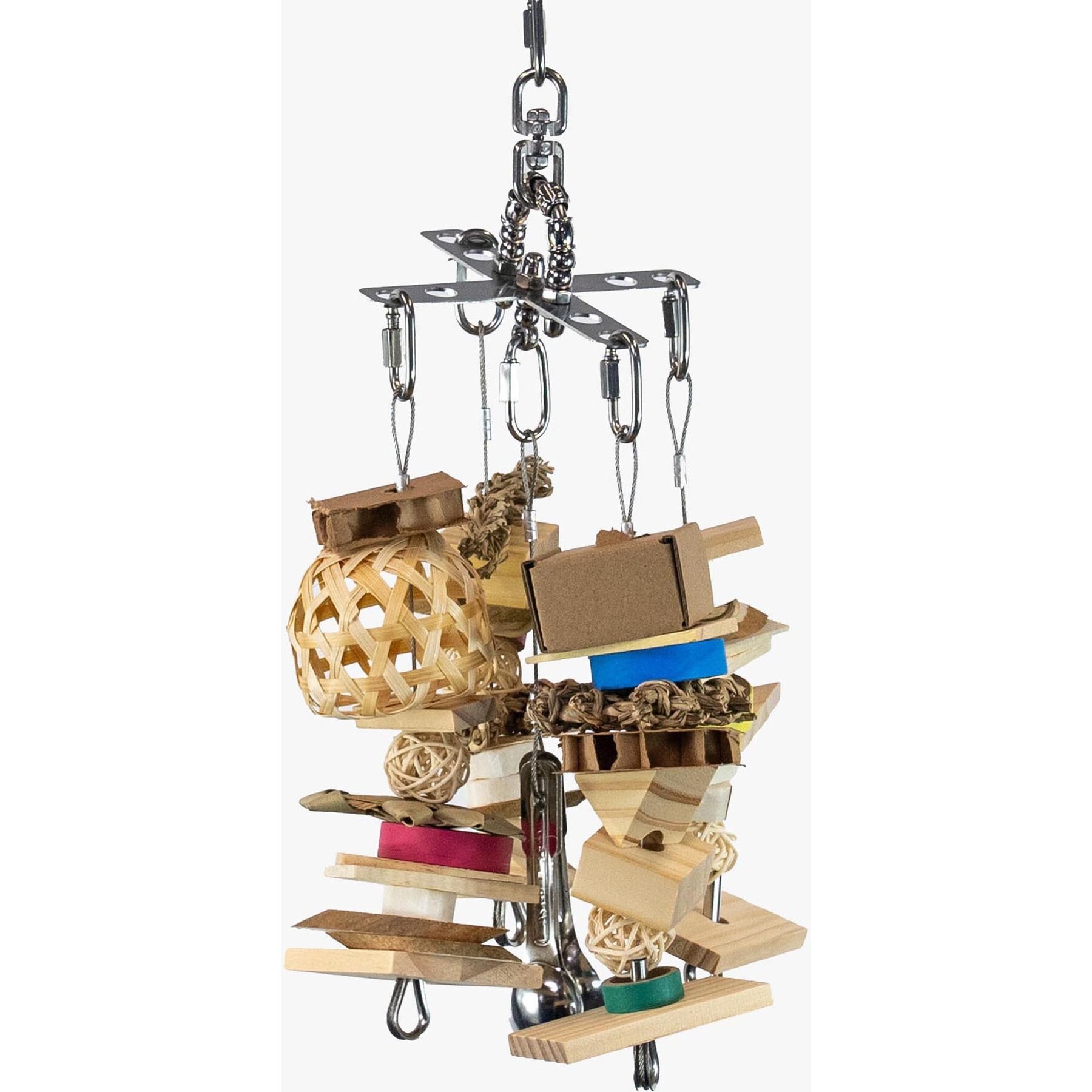 Beaktivity Xcalibird Bird Toy Base, Natural Medium Wood, Small