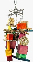 Beaktivity Xcalibird Bird Toy Base, Multicolored Medium Wood, X-Large