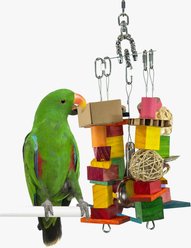 Beaktivity Xcalibird Bird Toy Base, Soft Wood, Multicolored, Medium slide 2 of 4