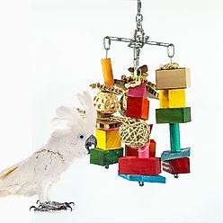 Beaktivity Xcalibird Bird Toy Base, Multicolored Medium Wood, Large slide 2 of 4