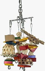 Beaktivity Xcalibird Bird Toy Base, Soft Wood, Multicolored, Small slide 2 of 4