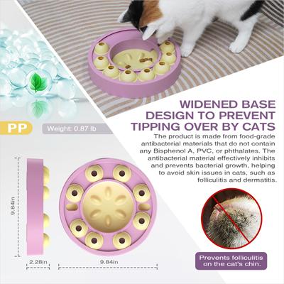 Show full view: KADTC Wheel Puzzle Cat Toy, Purple slide 3 of 8