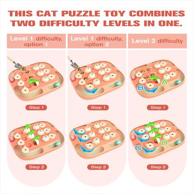 Show full view: KADTC Treasure Chest 2 In 1 Puzzle Cat Toy, Pink slide 5 of 8