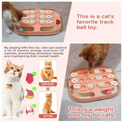 Show full view: KADTC Treasure Chest 2 In 1 Puzzle Cat Toy, Pink slide 4 of 8