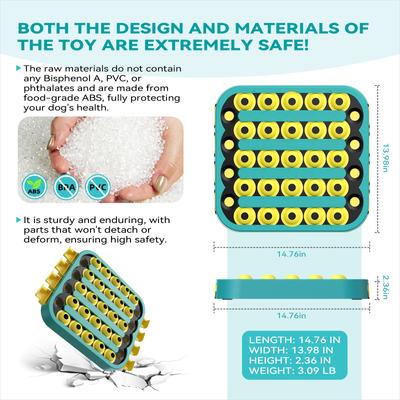 Show full view: KADTC Playground 4 In 1 Puzzle Dog Toy, Green slide 4 of 7