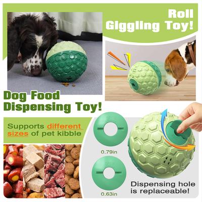 Show full view: KADTC Wobble Giggle Treat Ball Dog Toy, Green slide 5 of 8