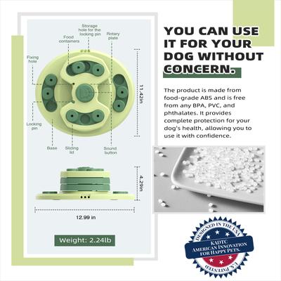 Show full view: KADTC Tornado 3 In 1 Puzzle Dog Toy, Green slide 3 of 8