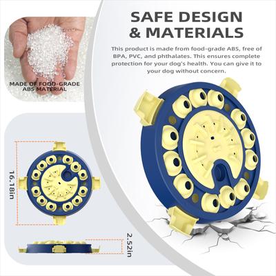 Show full view: KADTC Einstein 3 In 1 Puzzle Dog Toy, Blue slide 7 of 9