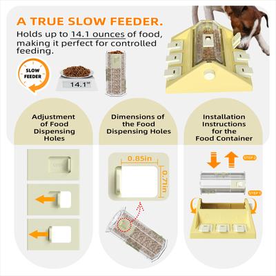 Show full view: KADTC Beer Barrel 2 In 1 Puzzle Dog Toy, Yellow slide 4 of 8