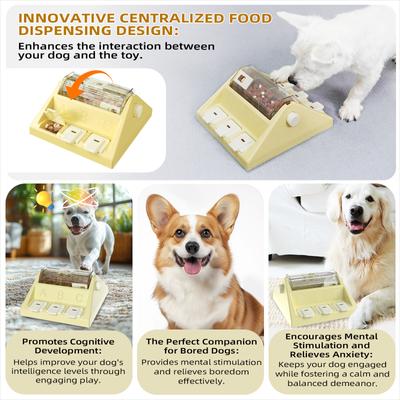 Show full view: KADTC Beer Barrel 2 In 1 Puzzle Dog Toy, Yellow slide 3 of 8