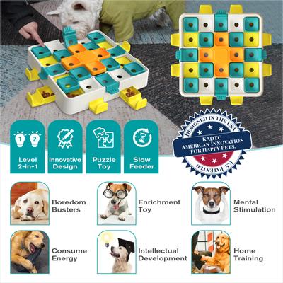 Show full view: KADTC Agic Cube 2 In 1 Puzzle Dog Toy, Green slide 2 of 7