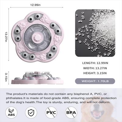 Show full view: KADTC Sunflower 2 In 1 Puzzle Dog Toy, Pink slide 4 of 10