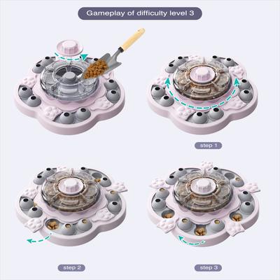 Show full view: KADTC Sunflower 2 In 1 Puzzle Dog Toy, Pink slide 7 of 10