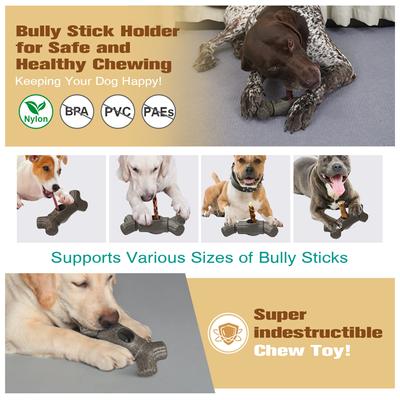Show full view: KADTC Durable Bully Stick Holder Dog Toy, Brown, Large slide 3 of 9