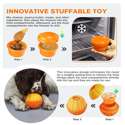 Show full view: KADTC Multi-Functional Enrichment Dog Toy, Orange, Large slide 5 of 7