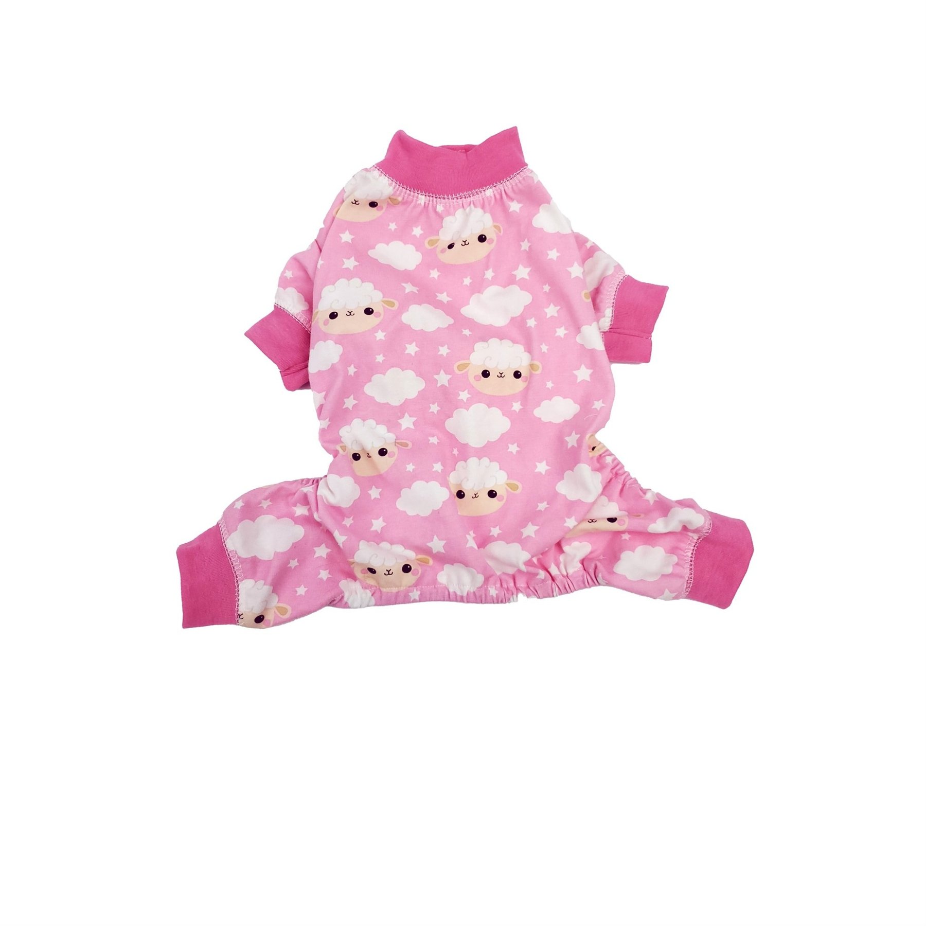 Hip Doggie Sheep Dog Pajamas, Pink, Medium