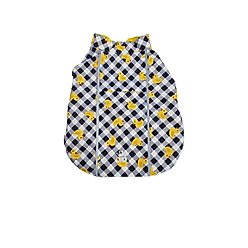 Hip Doggie Ducks Plaid Hoodless Dog Raincoat, Small
