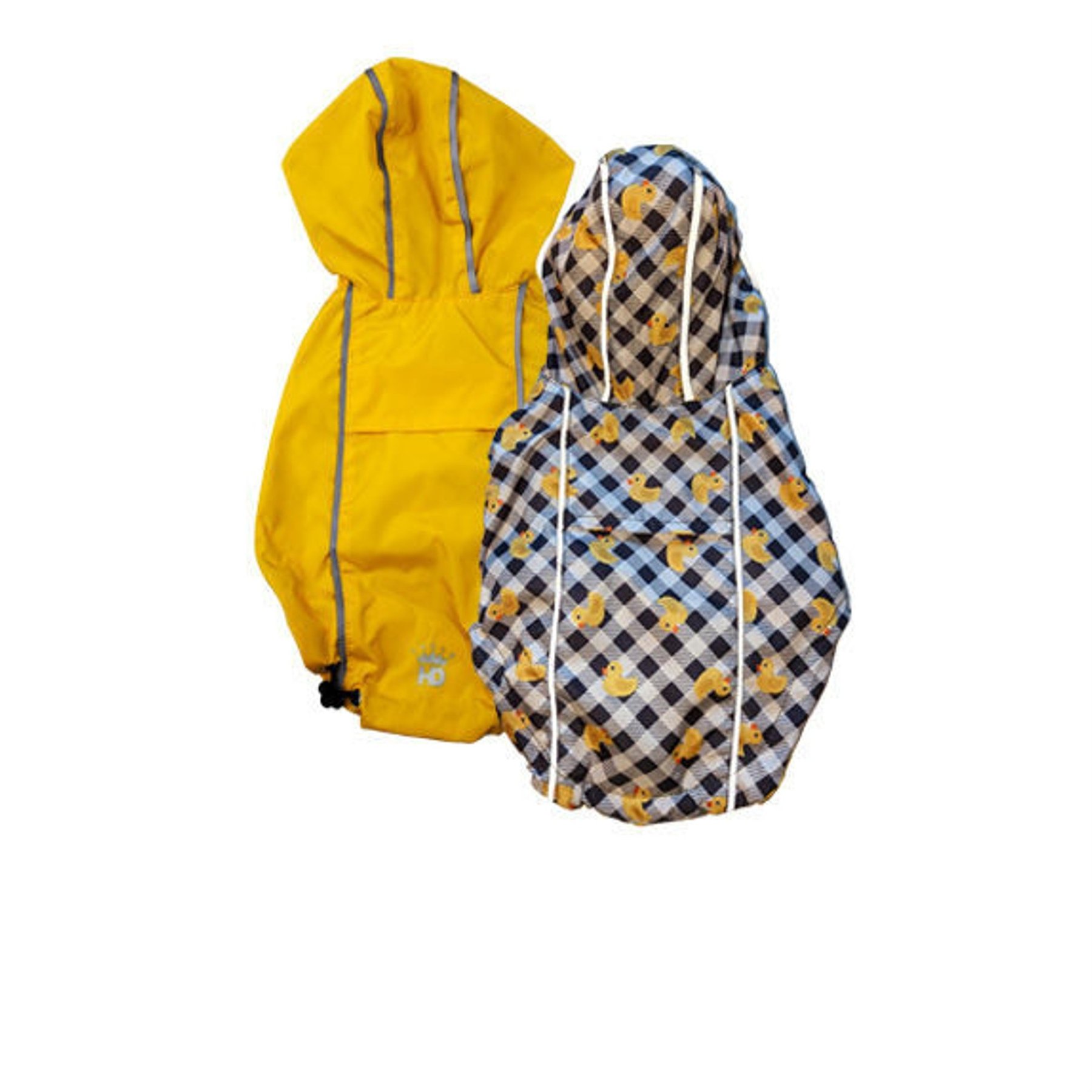 Hip Doggie Reversible Dog Raincoat, Yellow, Large