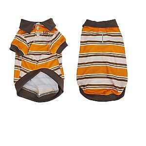 Max's Closet Retro Striped Dog Polo Shirt, X-Small