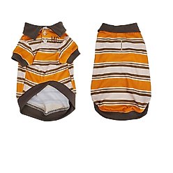 Max's Closet Retro Striped Dog Polo Shirt, X-Large