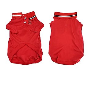 Max's Closet Dog Polo Shirt, Red, X-Large