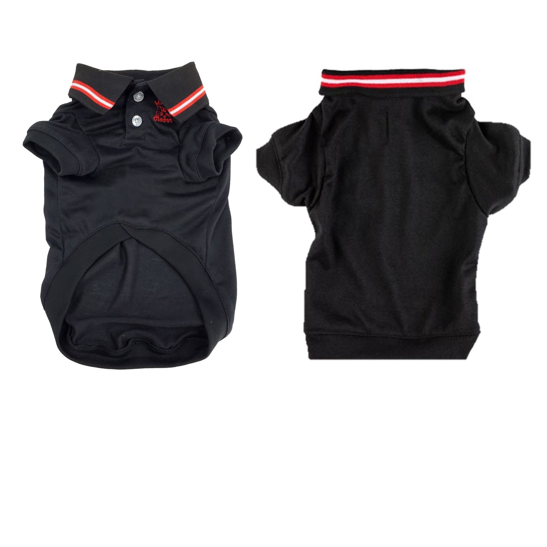 Max's Closet Dog Polo Shirt, Black, Large