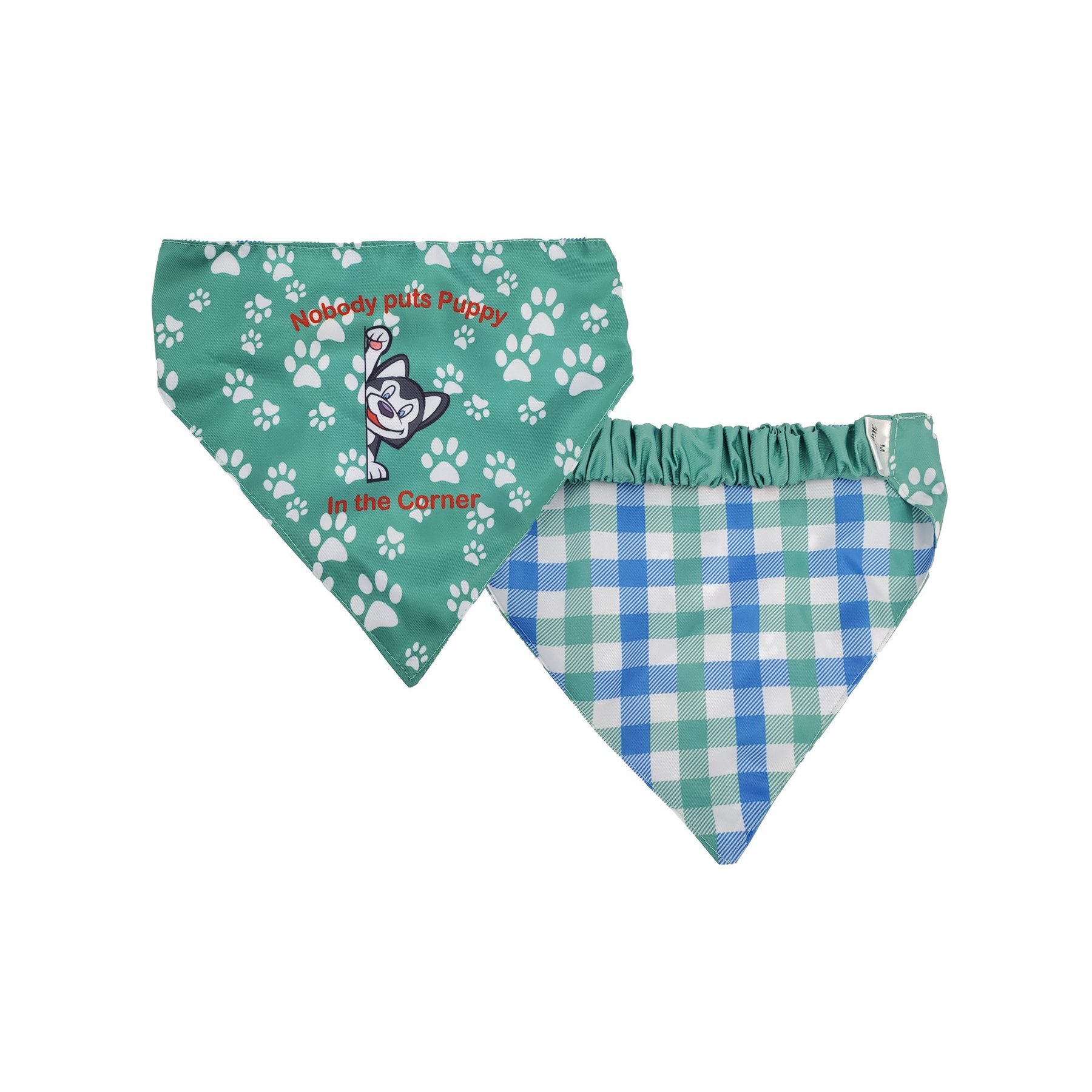Hip Doggie Nobody Puts Puppy in the Corner Reversible Dog Bandana, Medium