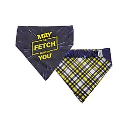 Hip Doggie May the Fetch be with You Reversible Dog Bandana, X-Small