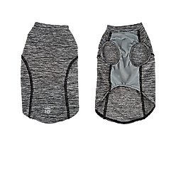 Hip Doggie Quick Dry Athletic Dog Shirt, Black, Large