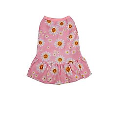Hip Doggie DAISY FLOWER PINK DRESS, Medium