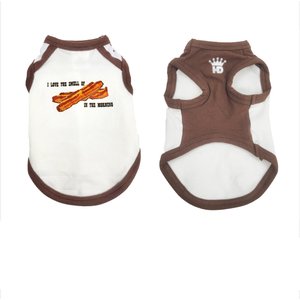 Hip Doggie I Love the Smell of Bacon in the Morning Dog Tank, Large