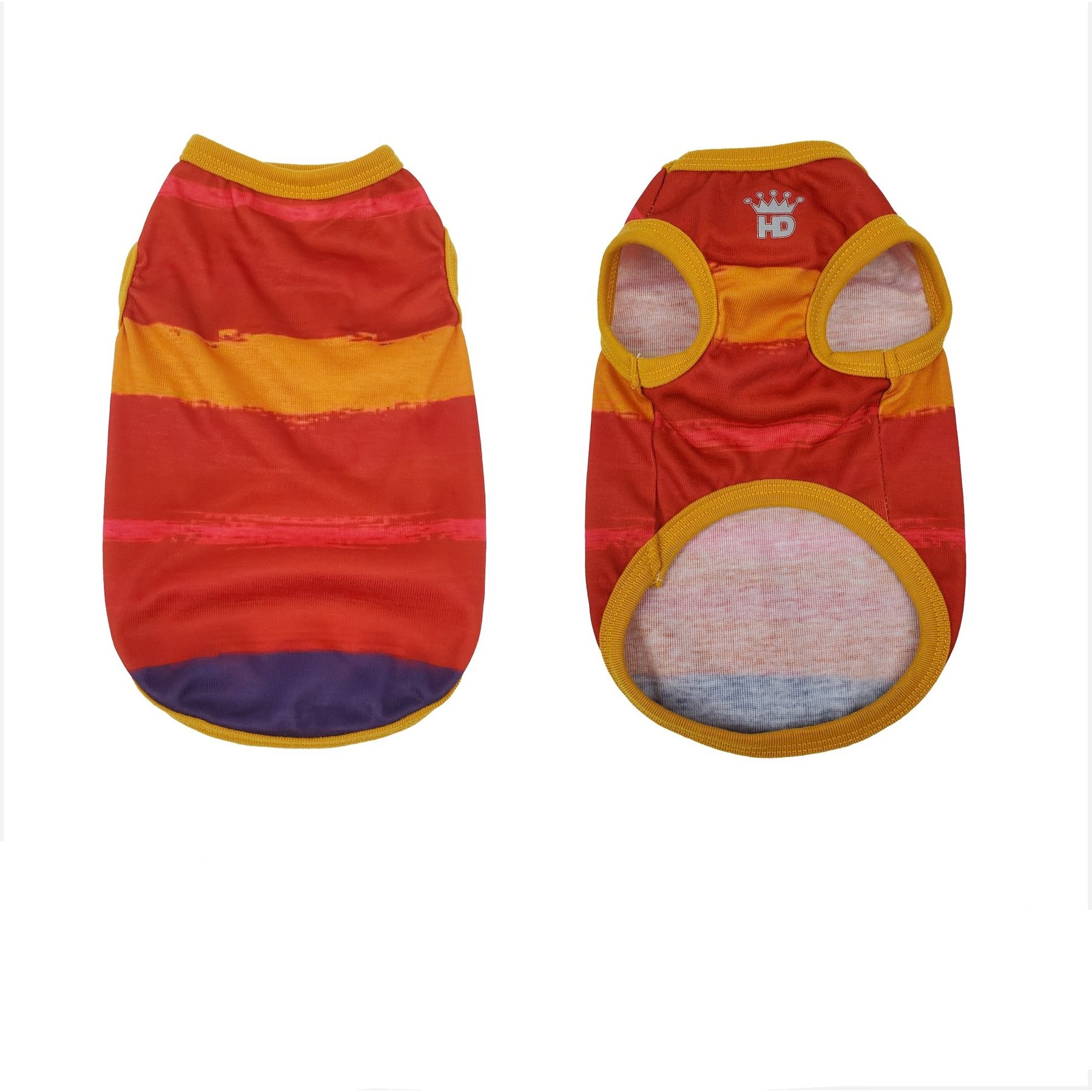Hip Doggie Watercolor Dog Tank, Orange/Red, X-Small