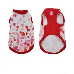 Hip Doggie Valentine's Day Scattered Hearts Dog Tank, Medium