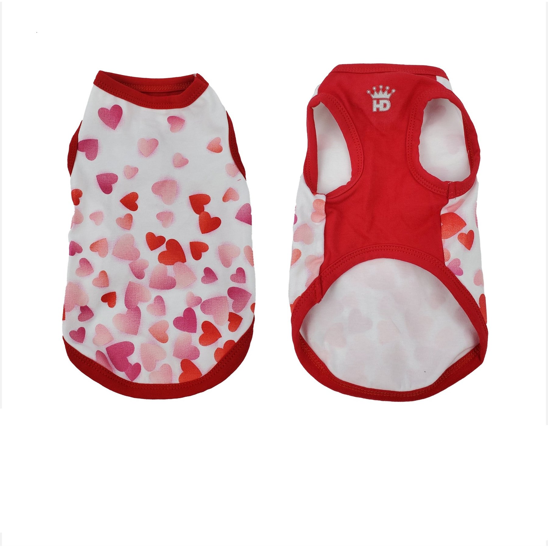 Hip Doggie Valentine's Day Scattered Hearts Dog Tank, X-Large