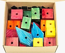Beaktivity Bird Toy Base Refill Kit, Multicolored Wood, Large/X-Large