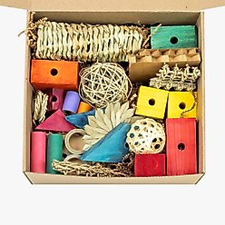 Beaktivity Bird Toy Base Refill Kit, Multicolored Medium Wood, Large