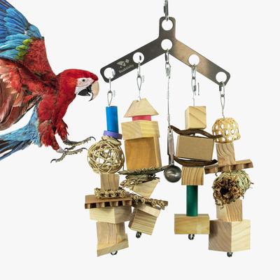 Show full view: Beaktivity Boomerang Bird Toy Base, Natural Medium Wood, X-Large slide 3 of 4