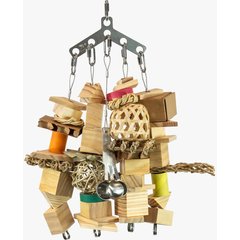 Beaktivity Boomerang Bird Toy Base, Natural Soft Wood, Medium