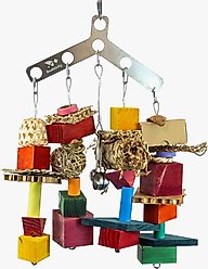 Beaktivity Boomerang Bird Toy Base, Multicolored Wood, X-Large slide 1 of 3