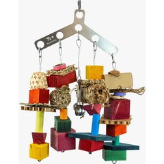 Beaktivity Boomerang Bird Toy Base, Multicolored Wood, X-Large