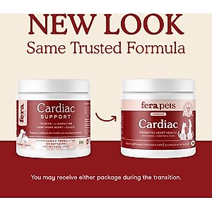 Fera Pets Cardiac Support Salmon Flavor Dog & Cat Supplement, 120 capsules